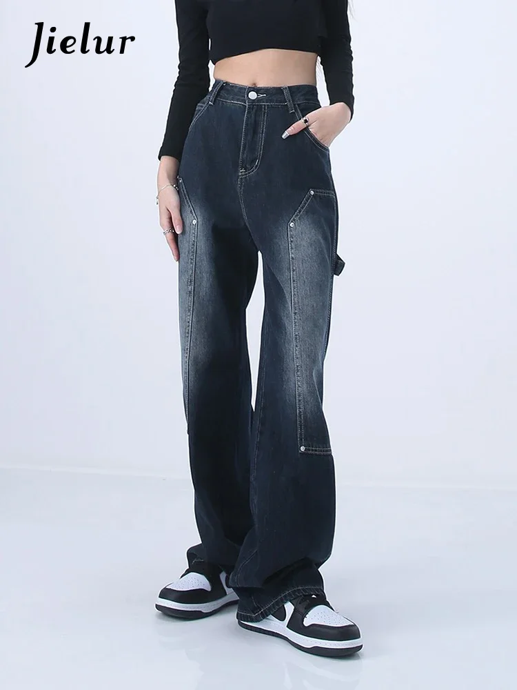 Jielur High Street Baggy Jeans for Women Spring Autumn High Waist Denim Pants Fashion Loose Patchwork Black-gray Jeans Female
Jielur High Street Baggy Jeans for Women Spring Autumn High Waist Denim Pants Fashion Loose Patchwork Black-gray Jeans Female