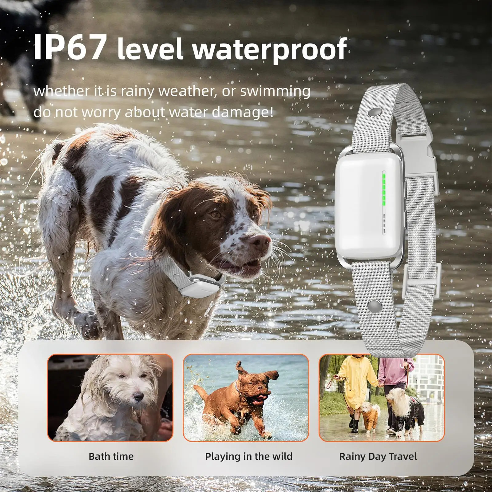 Dog Bark Collar Rechargeable Electric Training Collar 1000M Remote Control LED Light for 8-100lbs Small Medium Large Dogs
Dog Bark Collar Rechargeable Electric Training Collar 1000M Remote Control LED Light for 8-100lbs Small Medium Large Dogs