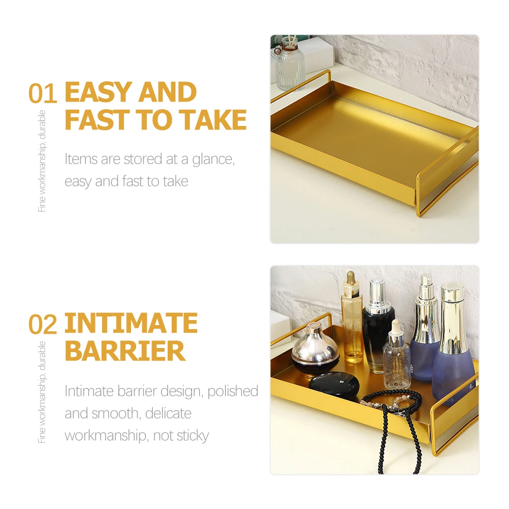 Metal Vanity Tray for Jewelry Cosmetics Storage Desktop Organizer Multiuse Container Waterproof Easy Clean Home Makeup Brush
Metal Vanity Tray for Jewelry Cosmetics Storage Desktop Organizer Multiuse Container Waterproof Easy Clean Home Makeup Brush