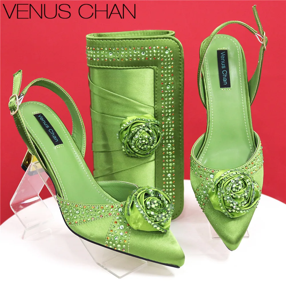 Elegant African Fashion Italian Shoes And Bag Sets For Evening Party With Stones Green Italian Handbags Match Bags
Elegant African Fashion Italian Shoes And Bag Sets For Evening Party With Stones Green Italian Handbags Match Bags