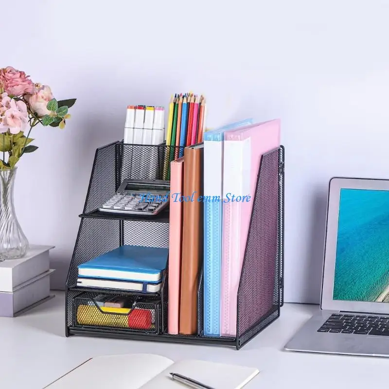 H37F Space Saving Document Organiser Stand Metal File Letter Tray With Removable Pen Cup and Drawer For School Offices Use
H37F Space Saving Document Organiser Stand Metal File Letter Tray With Removable Pen Cup and Drawer For School Offices Use