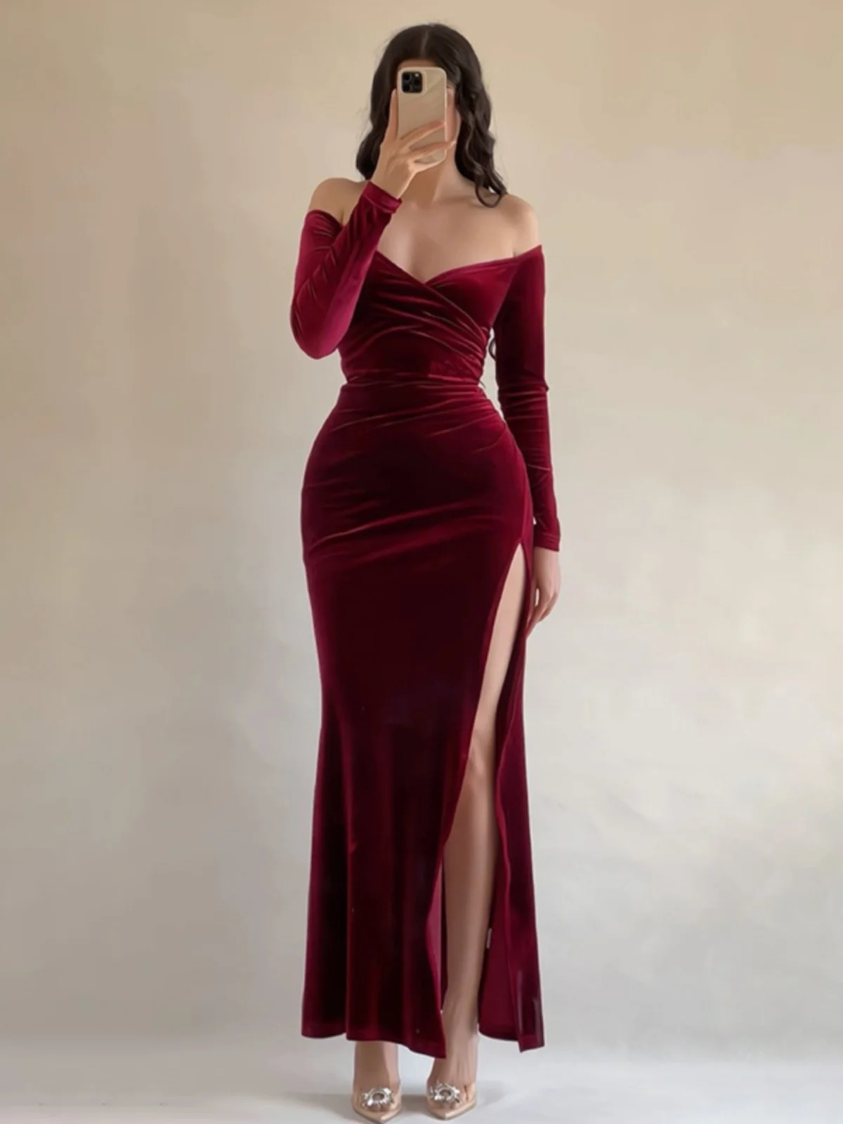 One Shoulder Sexy High Slit Dress Off-shoulder Sexy Slim Fit High Slit Dress
One Shoulder Sexy High Slit Dress Off-shoulder Sexy Slim Fit High Slit Dress