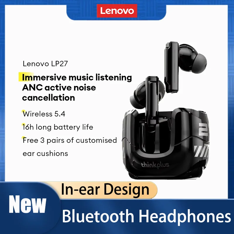 Оригинальные беспроводные Bluetooth V5.4 наушники Lenovo LP27, длительный срок службы с двойным режимом, игровые наушники, стереозвук, музыкальные наушники
Оригинальные беспроводные Bluetooth V5.4 наушники Lenovo LP27, длительный срок службы с двойным режимом, игровые наушники, стереозвук, музыкальные наушники