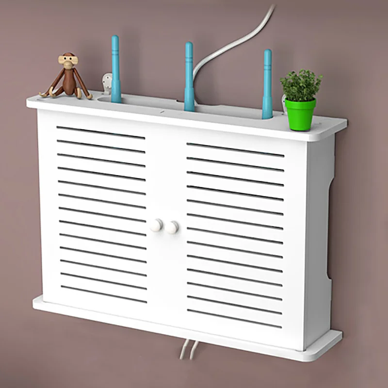 Wireless Wifi Router Shelf Storage Boxes Wall Hanging Wood-Plastic Organizer Box Cable Power Bracket DIY Home Decorter
Wireless Wifi Router Shelf Storage Boxes Wall Hanging Wood-Plastic Organizer Box Cable Power Bracket DIY Home Decorter
