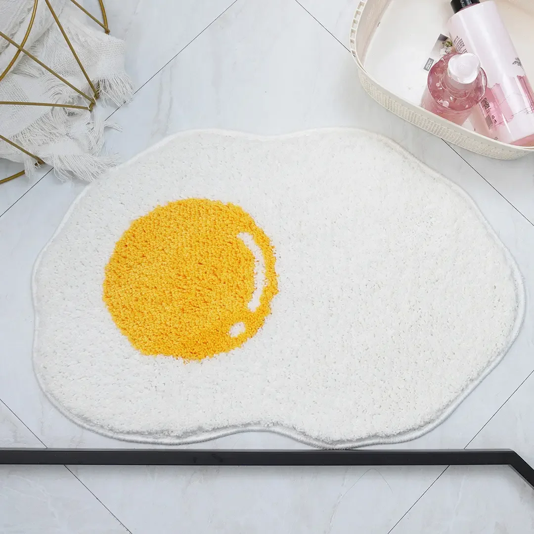 Imitation cashmere carpet cartoon fried egg creative bathroom carpet bathroom absorbent anti slip bedside blanket
Imitation cashmere carpet cartoon fried egg creative bathroom carpet bathroom absorbent anti slip bedside blanket