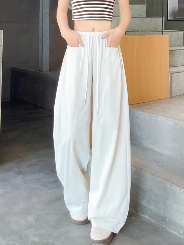 Loose Sweet Wide Leg Pant Women High Waist Fashion Pockets Trousers Summer Chic Korean Female Elegant Soft Casual Solid Pants
Loose Sweet Wide Leg Pant Women High Waist Fashion Pockets Trousers Summer Chic Korean Female Elegant Soft Casual Solid Pants
