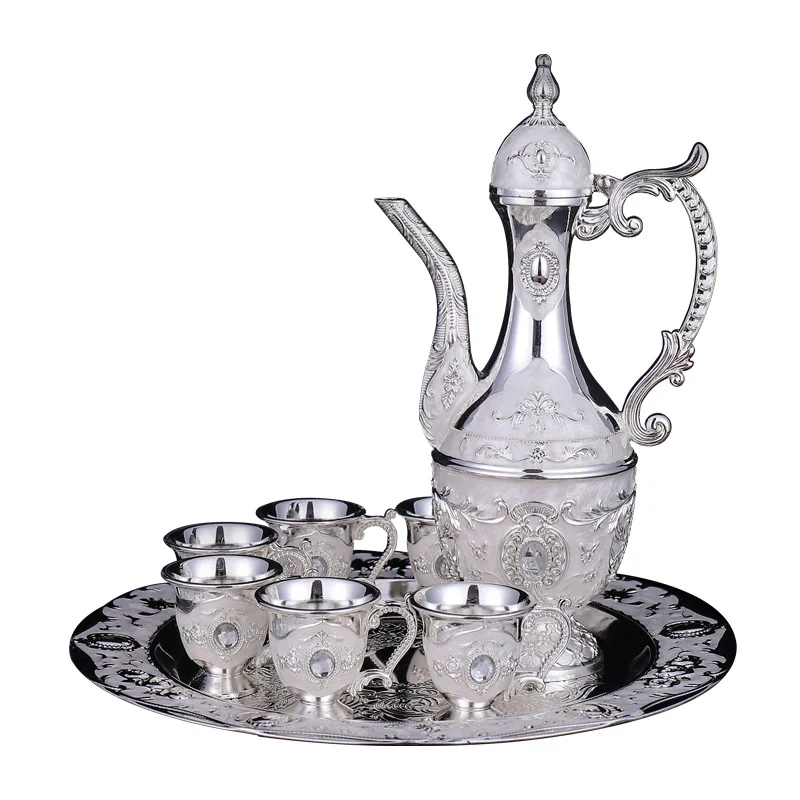 Silver wine set, household wine jug, antique Chinese wine dispenser
Silver wine set, household wine jug, antique Chinese wine dispenser