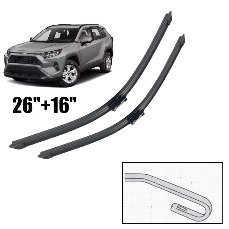Wiper Front Hybrid Wiper Blades For Toyota RAV4 XA50 MK5 2018 - 2023 Windshield Windscreen Window Rain Brushes 26"+16"
Wiper Front Hybrid Wiper Blades For Toyota RAV4 XA50 MK5 2018 - 2023 Windshield Windscreen Window Rain Brushes 26"+16"