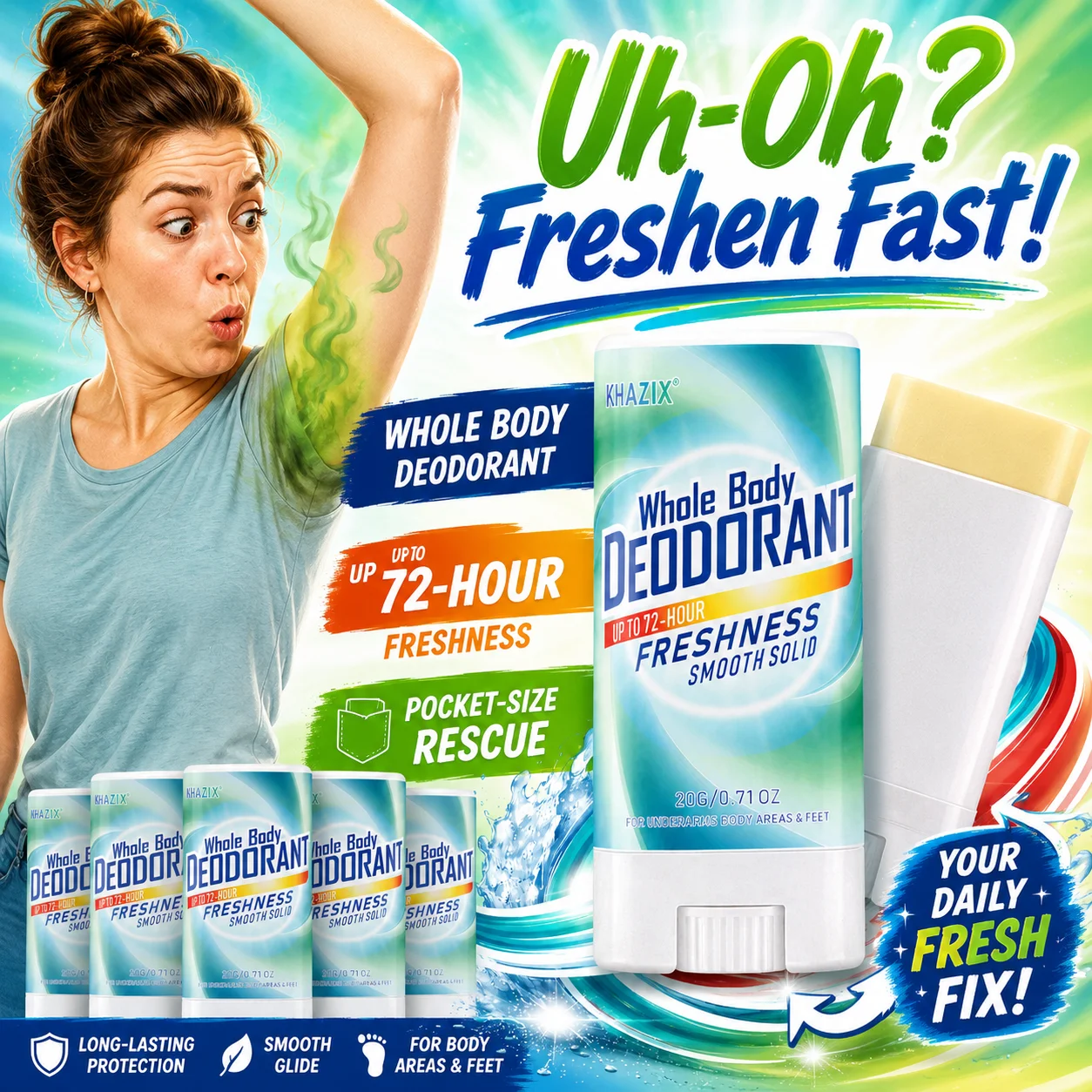 Underarm Deodorant Stick|Dual-Active Odor Fighting Formula|Shea Butter & Essential Oils Infused|Gentle Long-Lasting Freshness.Bo
Underarm Deodorant Stick|Dual-Active Odor Fighting Formula|Shea Butter & Essential Oils Infused|Gentle Long-Lasting Freshness.Bo