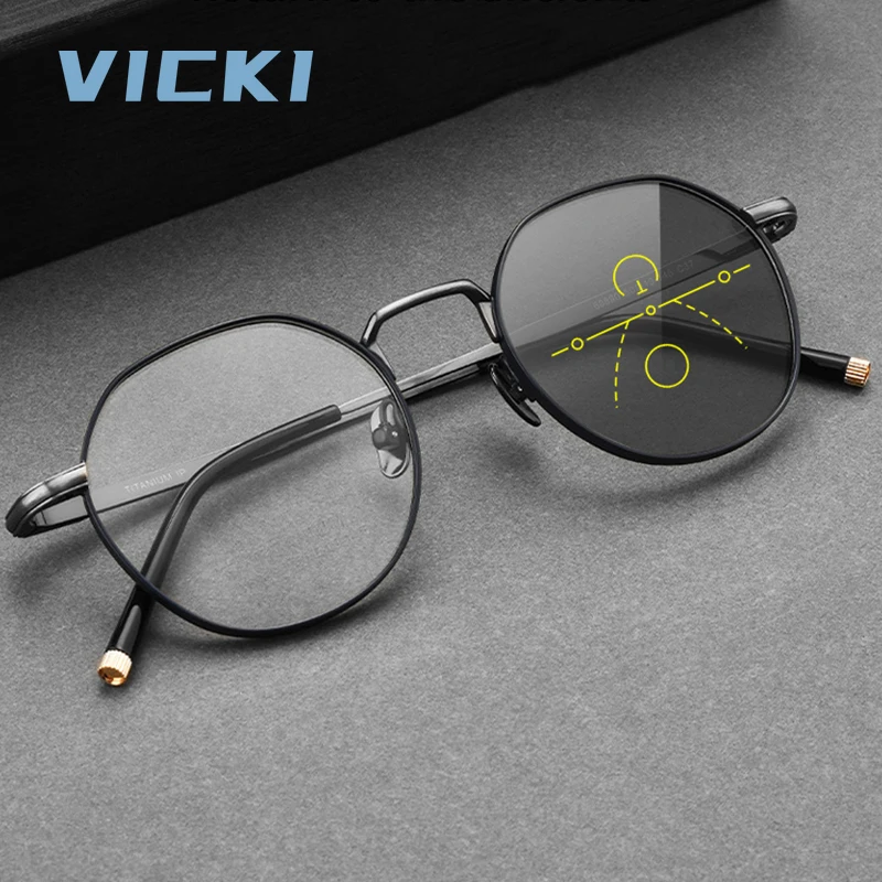 VICKI Ultra-light Pure Titanium Retro Small Round Frame Glasses Can Be Customized Prescription Multi-focus Glasses 69890CN
VICKI Ultra-light Pure Titanium Retro Small Round Frame Glasses Can Be Customized Prescription Multi-focus Glasses 69890CN