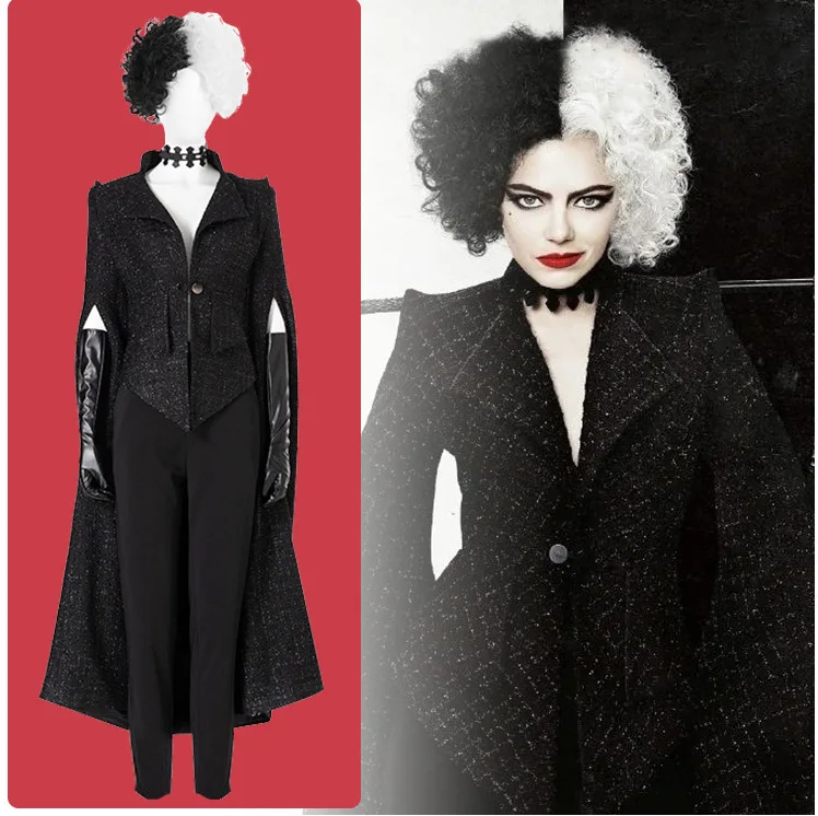 Cruella De Vil's Same Style Cosplay Costume 101 Dalmatians Villain European And American Dress Jumpsuit Dress
Cruella De Vil's Same Style Cosplay Costume 101 Dalmatians Villain European And American Dress Jumpsuit Dress