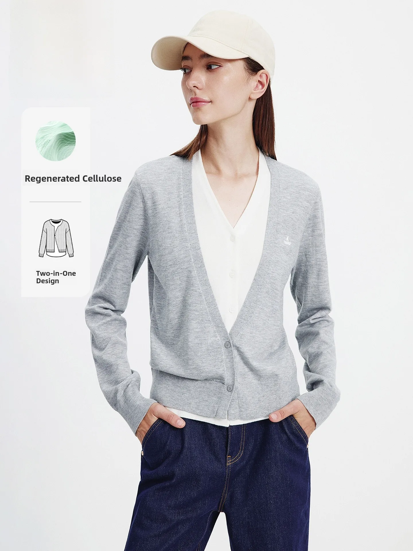 ay V-ne Knitted Open Cardigan Women's Spring New Sle Color Blo Fake Two-Piece Navigare Long Sve Casual Faion
ay V-ne Knitted Open Cardigan Women's Spring New Sle Color Blo Fake Two-Piece Navigare Long Sve Casual Faion