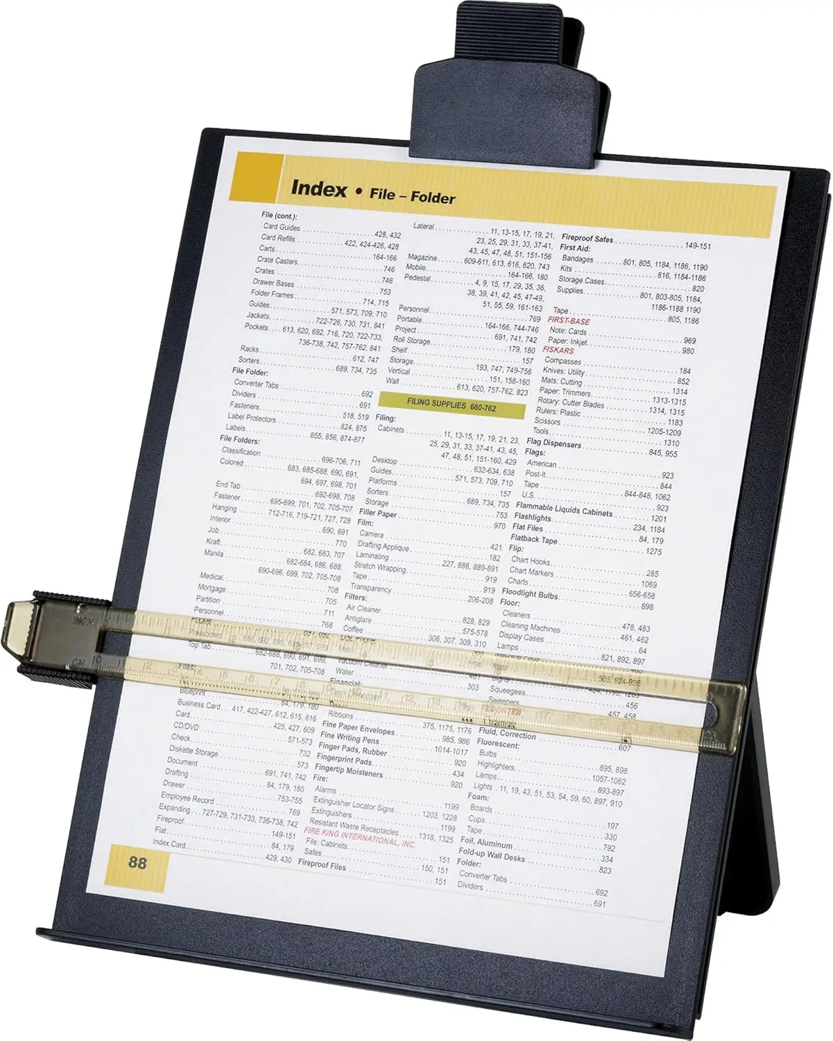Adjustable Easel Copy Holder with Line Guide for Letter-Size Paper, Black
Adjustable Easel Copy Holder with Line Guide for Letter-Size Paper, Black