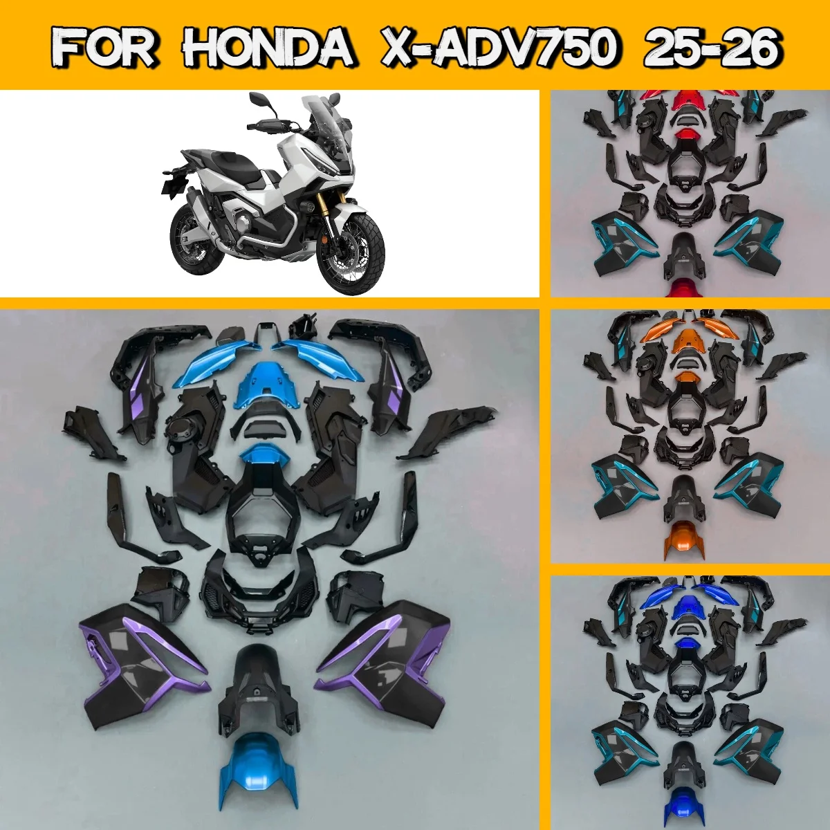 Fairing Panel Kit for 2025 2026 Honda X-ADV750 Accesorios Motos Fairings Fit 25 26 X-ADV 750 Complete Plastic
Fairing Panel Kit for 2025 2026 Honda X-ADV750 Accesorios Motos Fairings Fit 25 26 X-ADV 750 Complete Plastic