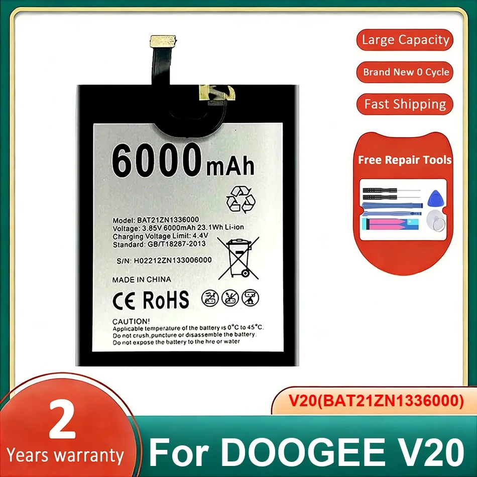 Мощные аккумуляторы V20BAT21ZN1336000 для DOOGEE V20, с инструментами
Мощные аккумуляторы V20BAT21ZN1336000 для DOOGEE V20, с инструментами