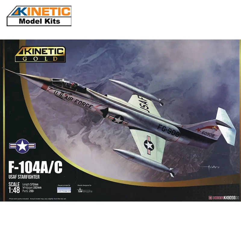 Kinetic Gold Series 1/48 Scale F 104a C Starfighter Usaf Plastic Model Kit K48096 With Cartograf Decals Highly Detailed
Kinetic Gold Series 1/48 Scale F 104a C Starfighter Usaf Plastic Model Kit K48096 With Cartograf Decals Highly Detailed