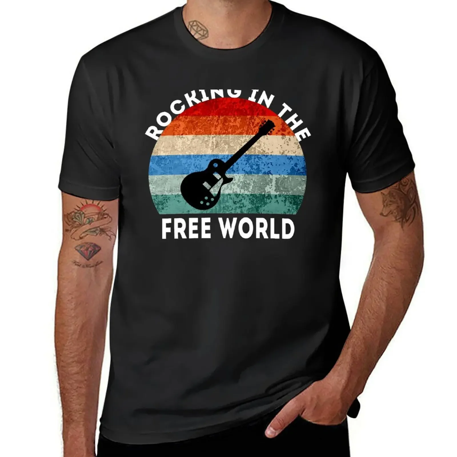 Мужская футболка оверсайз Rockin In The Free World, Винтажная футболка с графическим рисунком, одежда для мужчин
Мужская футболка оверсайз Rockin In The Free World, Винтажная футболка с графическим рисунком, одежда для мужчин