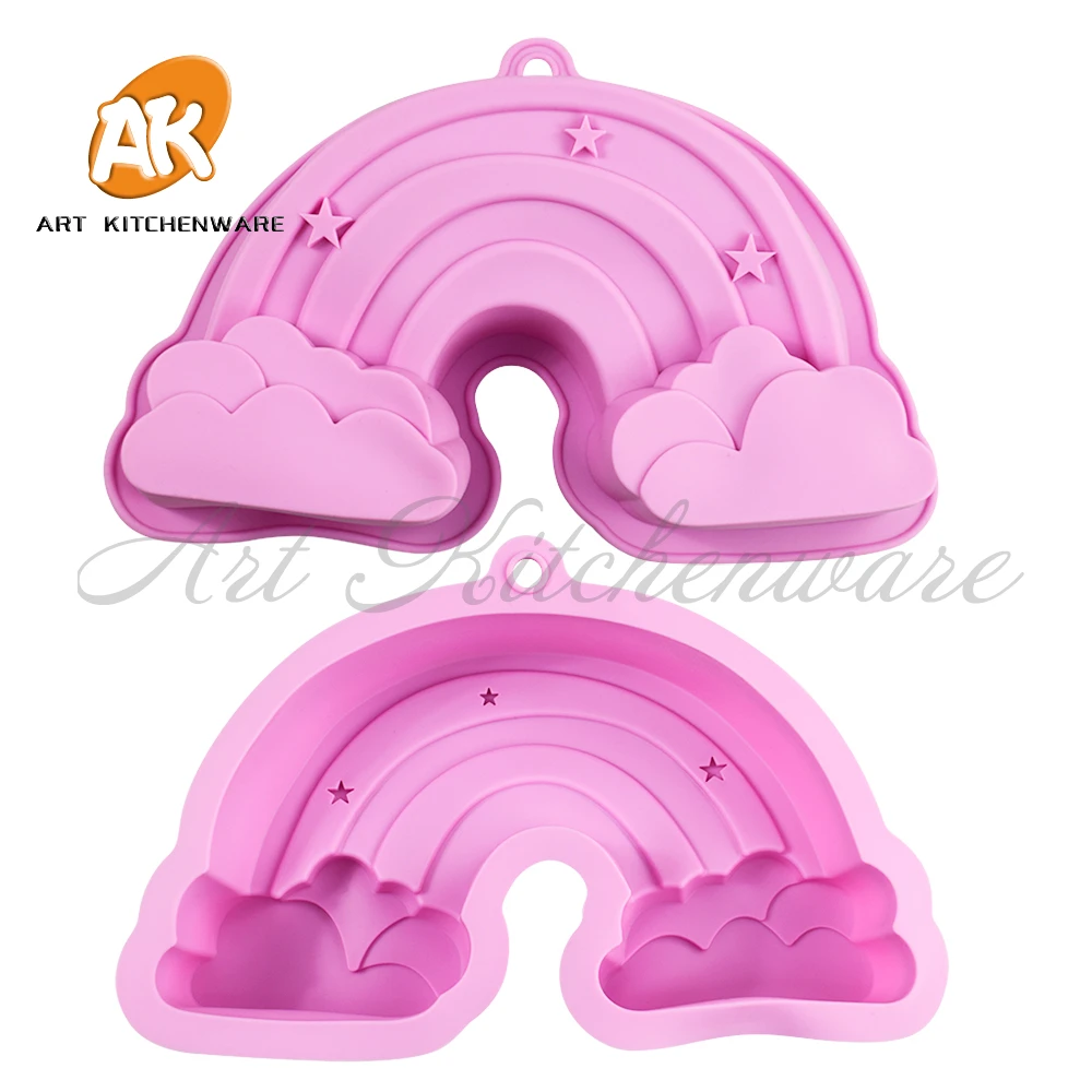 Big Rainbow Silicone Mold Cake Chocolate Mould Handmade Soap Candle Model Mousse Cake Decorating Tools Kitchen Bakeware
Big Rainbow Silicone Mold Cake Chocolate Mould Handmade Soap Candle Model Mousse Cake Decorating Tools Kitchen Bakeware