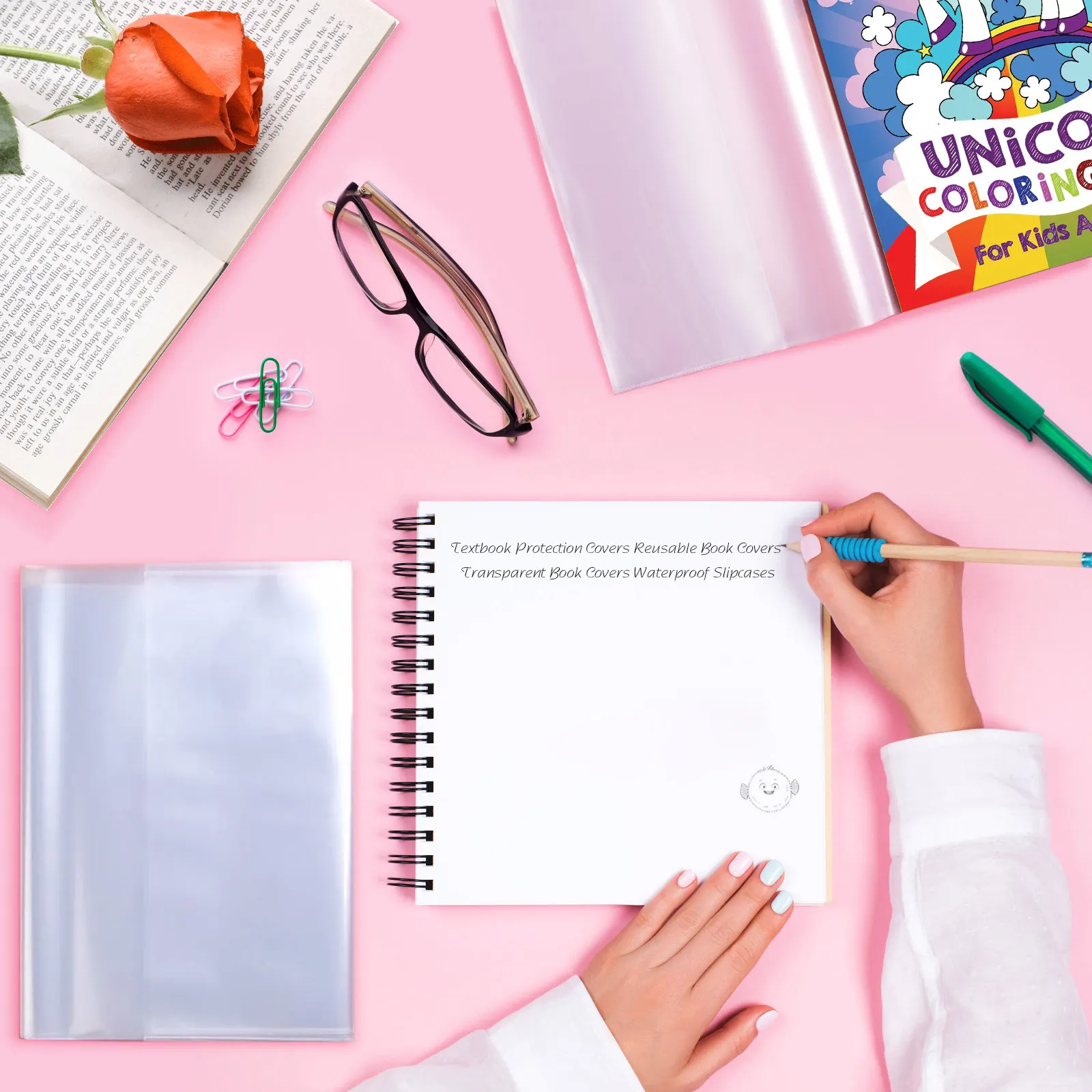 5Pcs Transparent Book Cover Waterproof Reusable PP Cover for Textbook Protection for School Students and Teachers 16K
5Pcs Transparent Book Cover Waterproof Reusable PP Cover for Textbook Protection for School Students and Teachers 16K