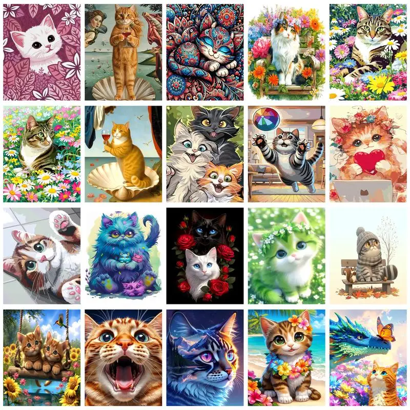 GATYZTORY Picture By Number Cat Animal For Adults DIY Frame Coloring By Numbers On Canvas Home Decoration
GATYZTORY Picture By Number Cat Animal For Adults DIY Frame Coloring By Numbers On Canvas Home Decoration