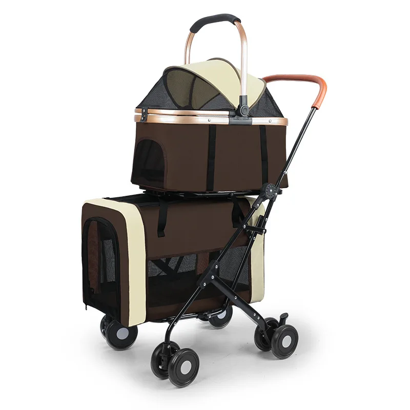 STLFLuxury Double-Layer Pet Stroller for Dogs and Cats, Foldable Oxford Fabric Carrier with Large Space for Travel & Camping
STLFLuxury Double-Layer Pet Stroller for Dogs and Cats, Foldable Oxford Fabric Carrier with Large Space for Travel & Camping