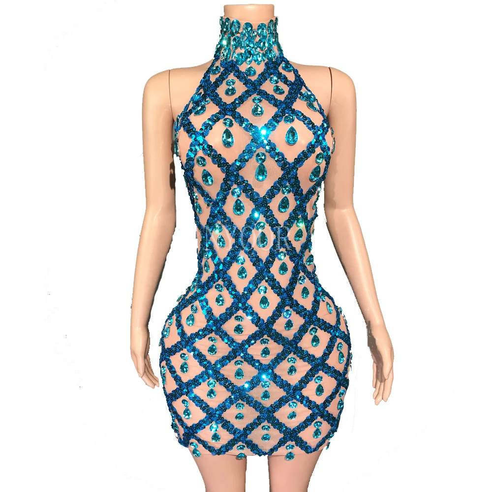 Luxurry Rhinestones Sleeveless Dress Elegant Stretch Mesh Celebrate Evening Wedding Prom Birthday Women Dress Photograph Wear
Luxurry Rhinestones Sleeveless Dress Elegant Stretch Mesh Celebrate Evening Wedding Prom Birthday Women Dress Photograph Wear