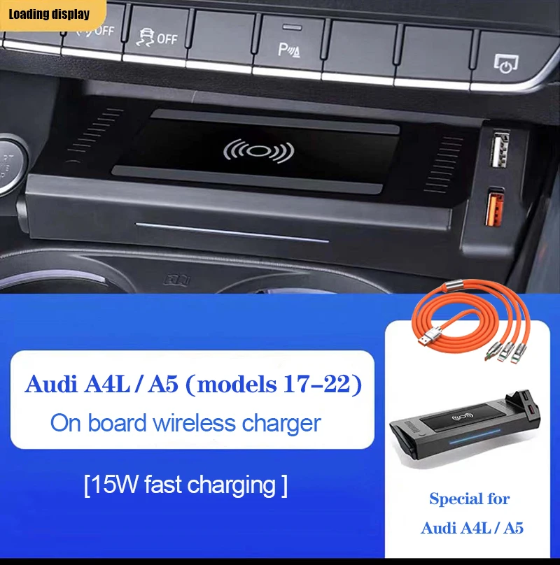 Car Wireless Charging Phone Charger For Audi A4 B9 S4 RS4 A5 Car USB Accessories Charging Plate charging phone holder 2017-2021
Car Wireless Charging Phone Charger For Audi A4 B9 S4 RS4 A5 Car USB Accessories Charging Plate charging phone holder 2017-2021