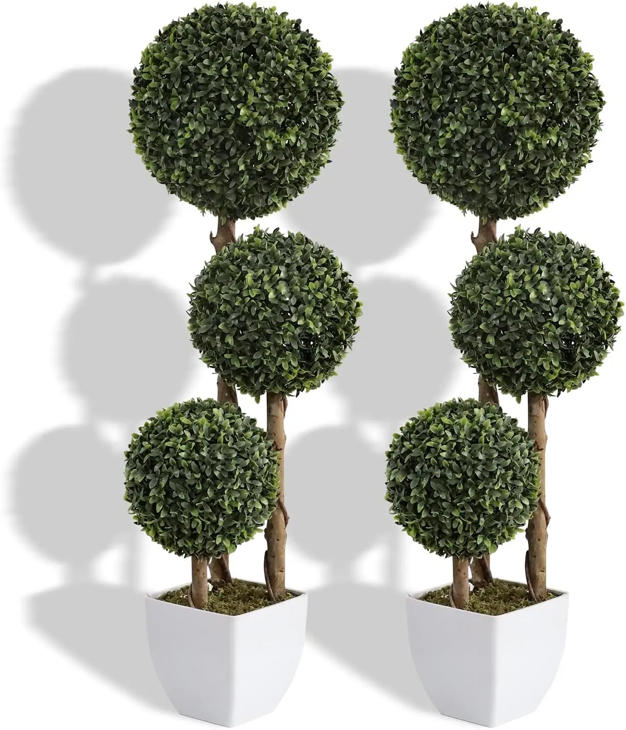 Outdoor 3ft Fake Topiary Triple Ball Boxwood Tree(2 Pieces), Faux Shrubs Plants Potted Green Decorative Indoor Porch or Garden
Outdoor 3ft Fake Topiary Triple Ball Boxwood Tree(2 Pieces), Faux Shrubs Plants Potted Green Decorative Indoor Porch or Garden