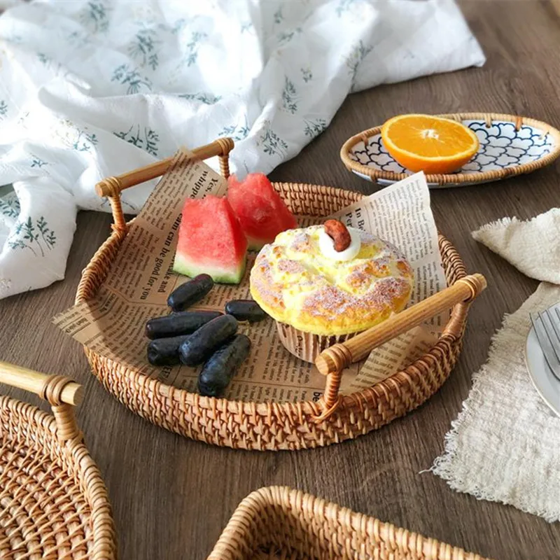 Cutelife Nordic Ins Handmade Fruit Basket Tea Tray Rattan Weaving Bread Storage Tray Organizer For Kitchen Food Home Decor Tray
Cutelife Nordic Ins Handmade Fruit Basket Tea Tray Rattan Weaving Bread Storage Tray Organizer For Kitchen Food Home Decor Tray