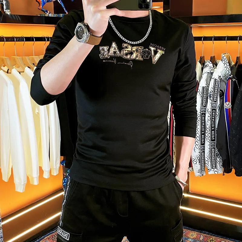 Новая мужская футболка из модального хлопка с длинным рукавом, базовый слой, черная, высококачественная, модная, стильная, для ношения под одеждой, 2026 год
Новая мужская футболка из модального хлопка с длинным рукавом, базовый слой, черная, высококачественная, модная, стильная, для ношения под одеждой, 2026 год