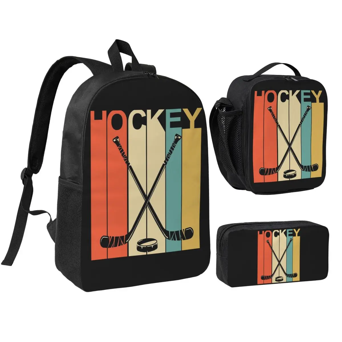 Hockey Vintage Backpack Student BookBag School Bag Shoulder Bags 3ps Insulated Lunch Bag Pencil Case
Hockey Vintage Backpack Student BookBag School Bag Shoulder Bags 3ps Insulated Lunch Bag Pencil Case