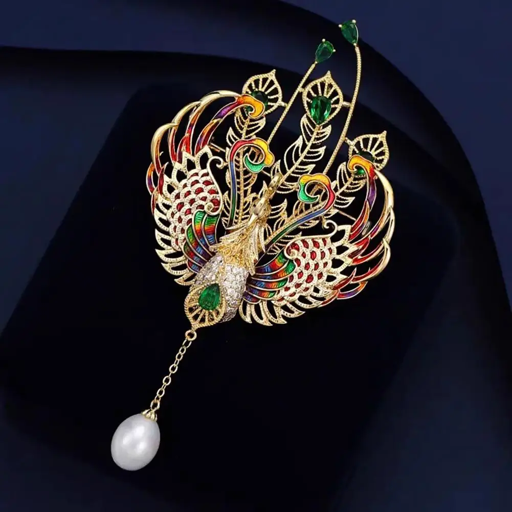 Women Brooch Bag Decoration Pin Faux Pearl Phoenix Shape Lapel Pin Suits Coats Bags Scarves Badge Versatile Accessory
Women Brooch Bag Decoration Pin Faux Pearl Phoenix Shape Lapel Pin Suits Coats Bags Scarves Badge Versatile Accessory