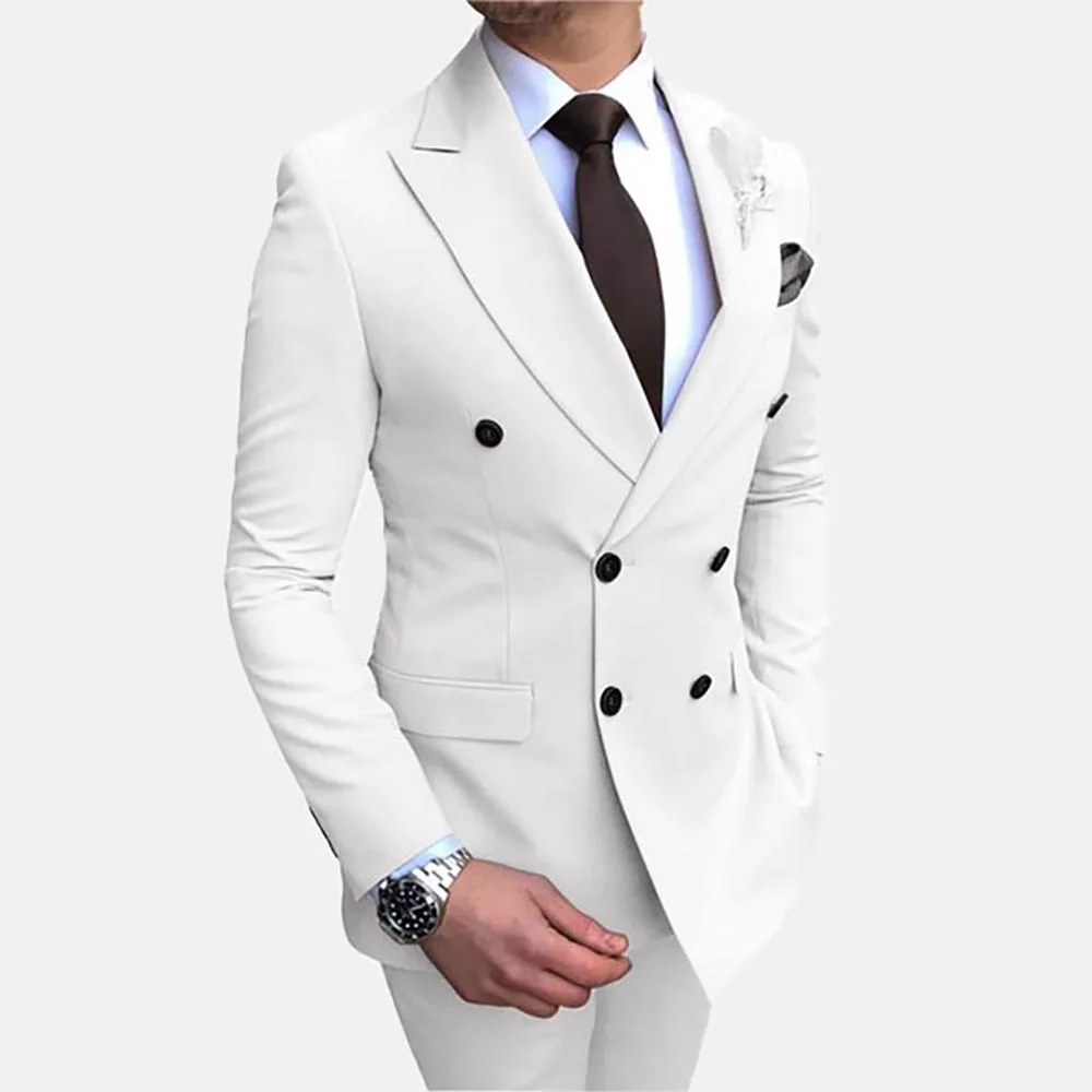 Men Business Pointed Collar Double-Breasted Blazer Slim Fit Formal Suit Two-Piece Set With Straight-Leg Suit Pants Tuxedo Blazer
Men Business Pointed Collar Double-Breasted Blazer Slim Fit Formal Suit Two-Piece Set With Straight-Leg Suit Pants Tuxedo Blazer