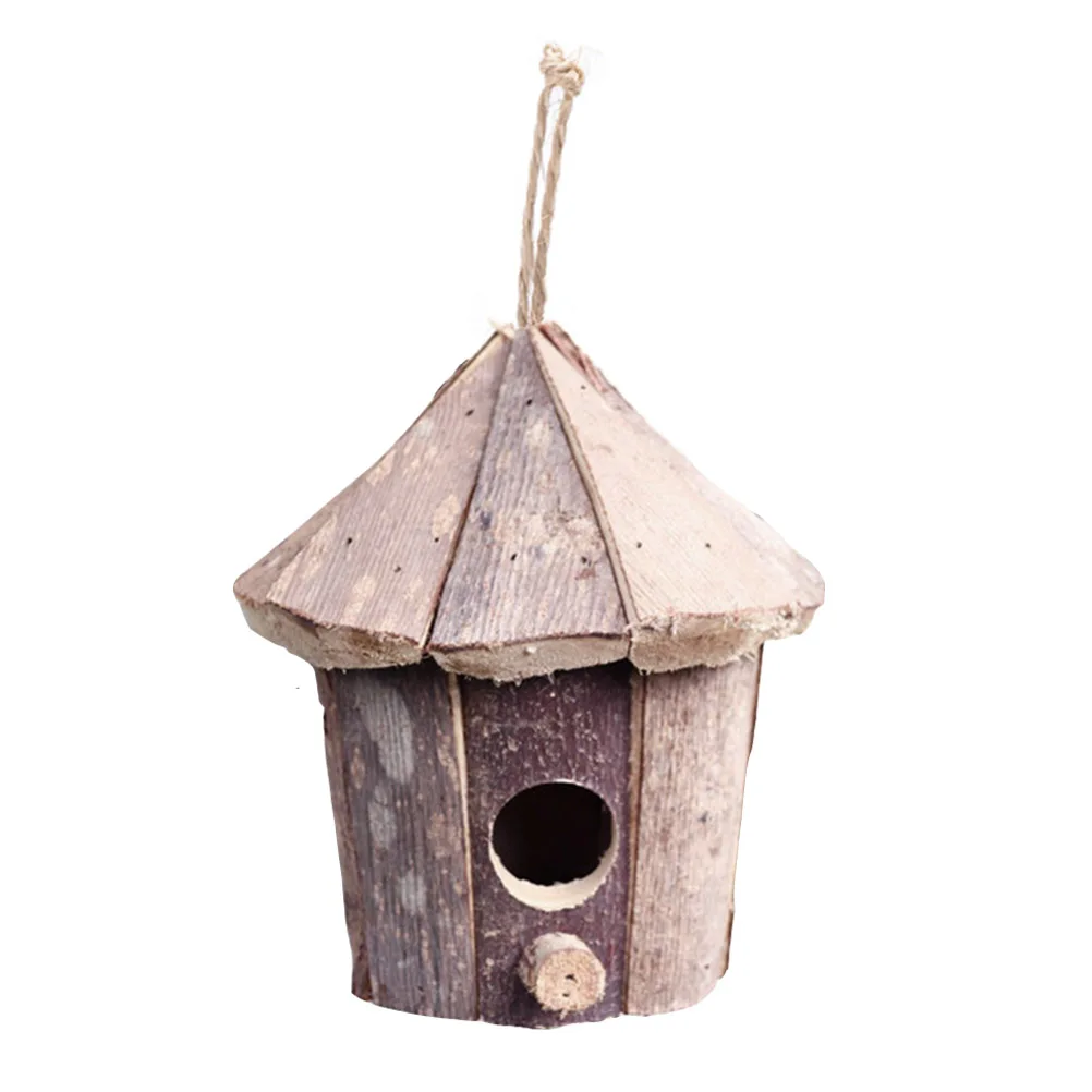 Wooden Bird House Natural Pet Supplies Decorative Lightweight Portable Nest for Birds Outdoor
Wooden Bird House Natural Pet Supplies Decorative Lightweight Portable Nest for Birds Outdoor