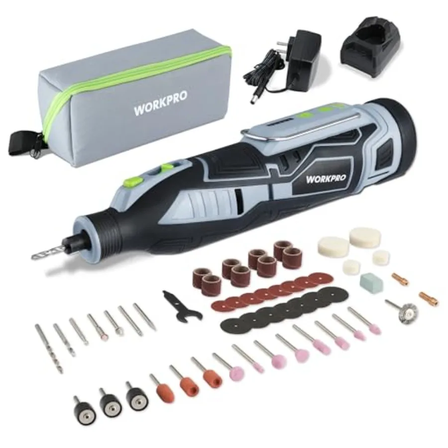 12V Cordless Rotary Tool Kit 5 Variable Speeds Powerful Engraver Sander Polisher 114 Easy Change Accessories Craft Tool
12V Cordless Rotary Tool Kit 5 Variable Speeds Powerful Engraver Sander Polisher 114 Easy Change Accessories Craft Tool