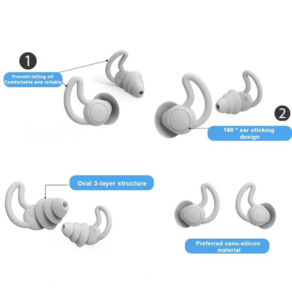 Convenient Silicone Earplugs Soft Sleeping Earplugs Waterproof Concert Swimming Noise Reduction Earplugs Hearing Protection
Convenient Silicone Earplugs Soft Sleeping Earplugs Waterproof Concert Swimming Noise Reduction Earplugs Hearing Protection