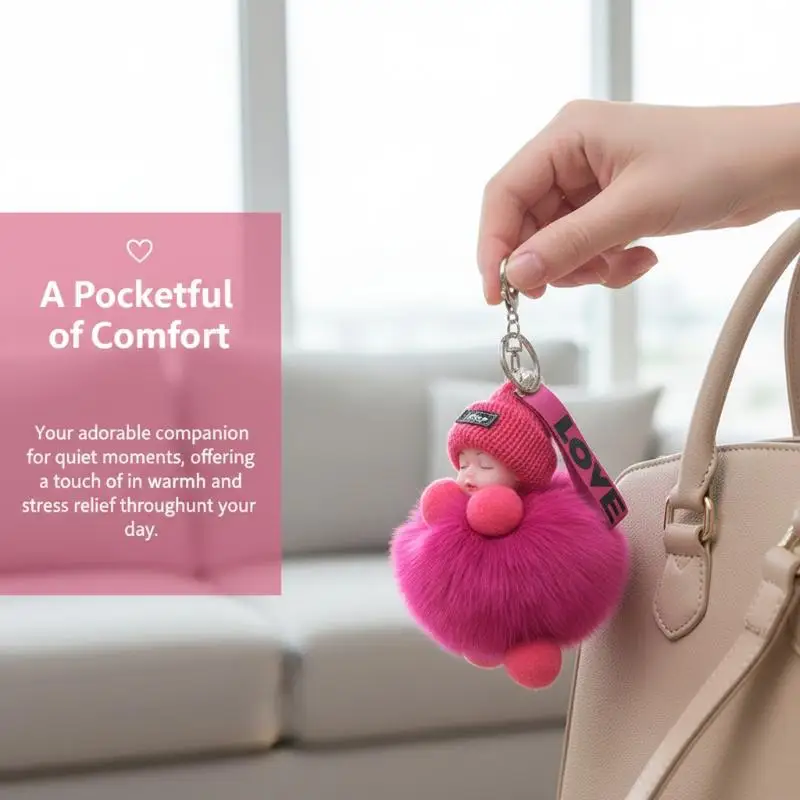 Fluffy Sleeping Baby Plush Doll Keychain Soft Key Ring Women Backpack Bag Charm Decor Gift
Fluffy Sleeping Baby Plush Doll Keychain Soft Key Ring Women Backpack Bag Charm Decor Gift