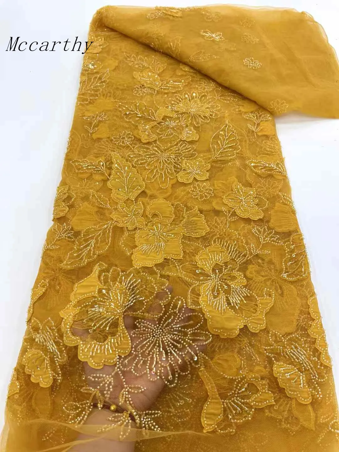 Gold Luxury African Tulle Laces Latest Handmade Beads Lace Fabric High Quality Nigerian Tulle Net Lace Embroidery Bride Lace
Gold Luxury African Tulle Laces Latest Handmade Beads Lace Fabric High Quality Nigerian Tulle Net Lace Embroidery Bride Lace