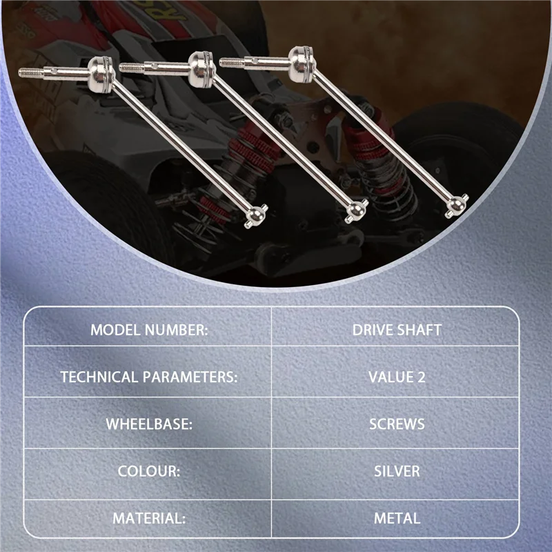 Металлический приводной вал MYMF-4PCS для Wltoys 144001 1/14 4WD, модели радиоуправляемых автомобилей, детали 144001-1315, приводной вал переднего колеса
Металлический приводной вал MYMF-4PCS для Wltoys 144001 1/14 4WD, модели радиоуправляемых автомобилей, детали 144001-1315, приводной вал переднего колеса
