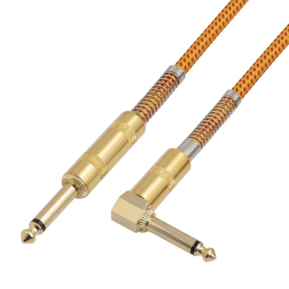 10 Feet Electric Guitar Cable 6.35mm 1/4 Inch Right Angle Plug Connect Cable For Power Amplifiers/effector/decoder
10 Feet Electric Guitar Cable 6.35mm 1/4 Inch Right Angle Plug Connect Cable For Power Amplifiers/effector/decoder