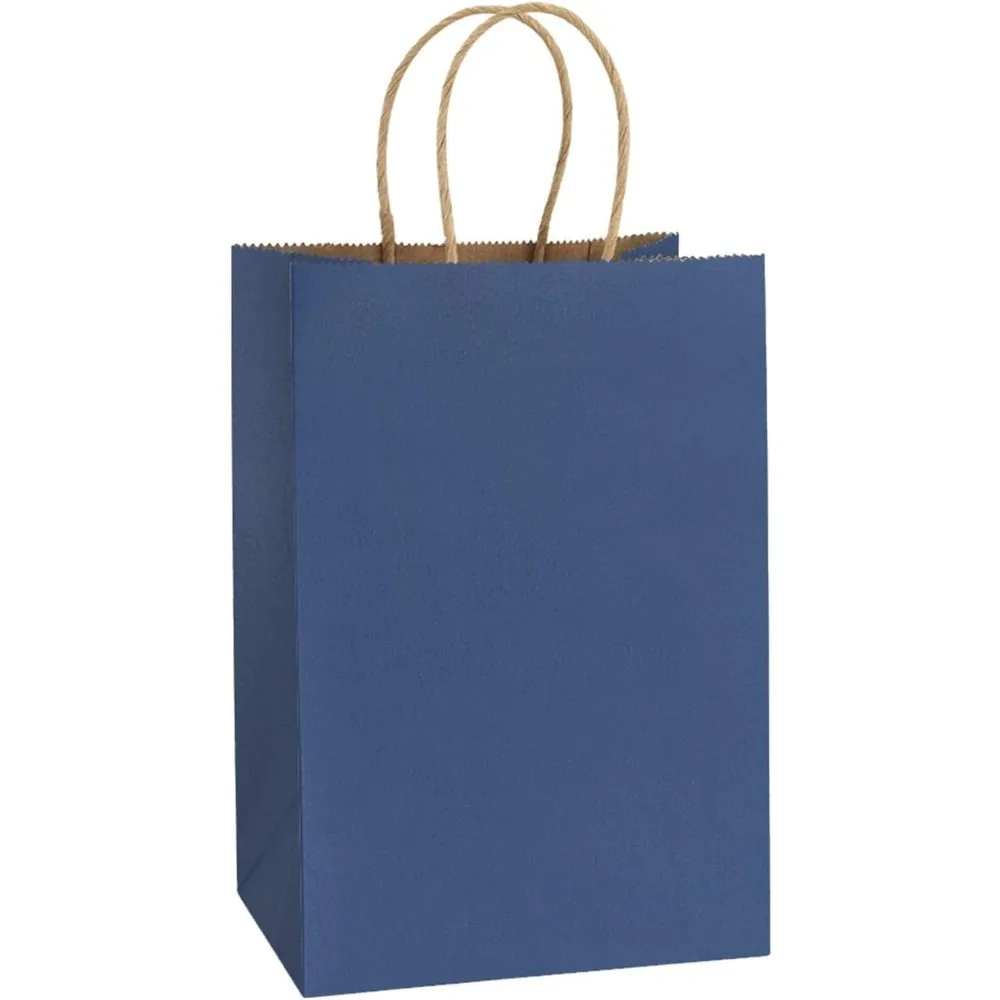 25Pcs Navy Blue Small Gift Bags 5.25x3x8 with Handles, Kraft Sacks for Gifts, Wedding, Party Favor & Retail
25Pcs Navy Blue Small Gift Bags 5.25x3x8 with Handles, Kraft Sacks for Gifts, Wedding, Party Favor & Retail