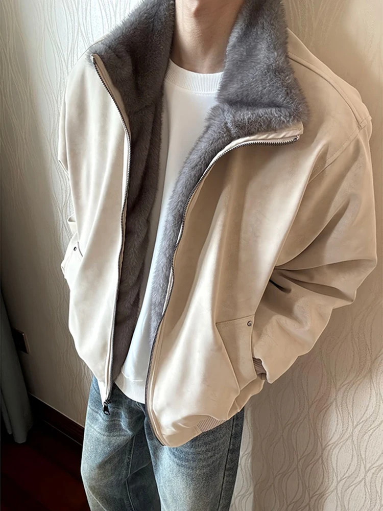 Thiened Fce Lined Dyeing PU Leather Jaet Men's Winter Coat Cleanfit Mountain Eagle Cotton Jaet Stand Fit Long Sve
Thiened Fce Lined Dyeing PU Leather Jaet Men's Winter Coat Cleanfit Mountain Eagle Cotton Jaet Stand Fit Long Sve