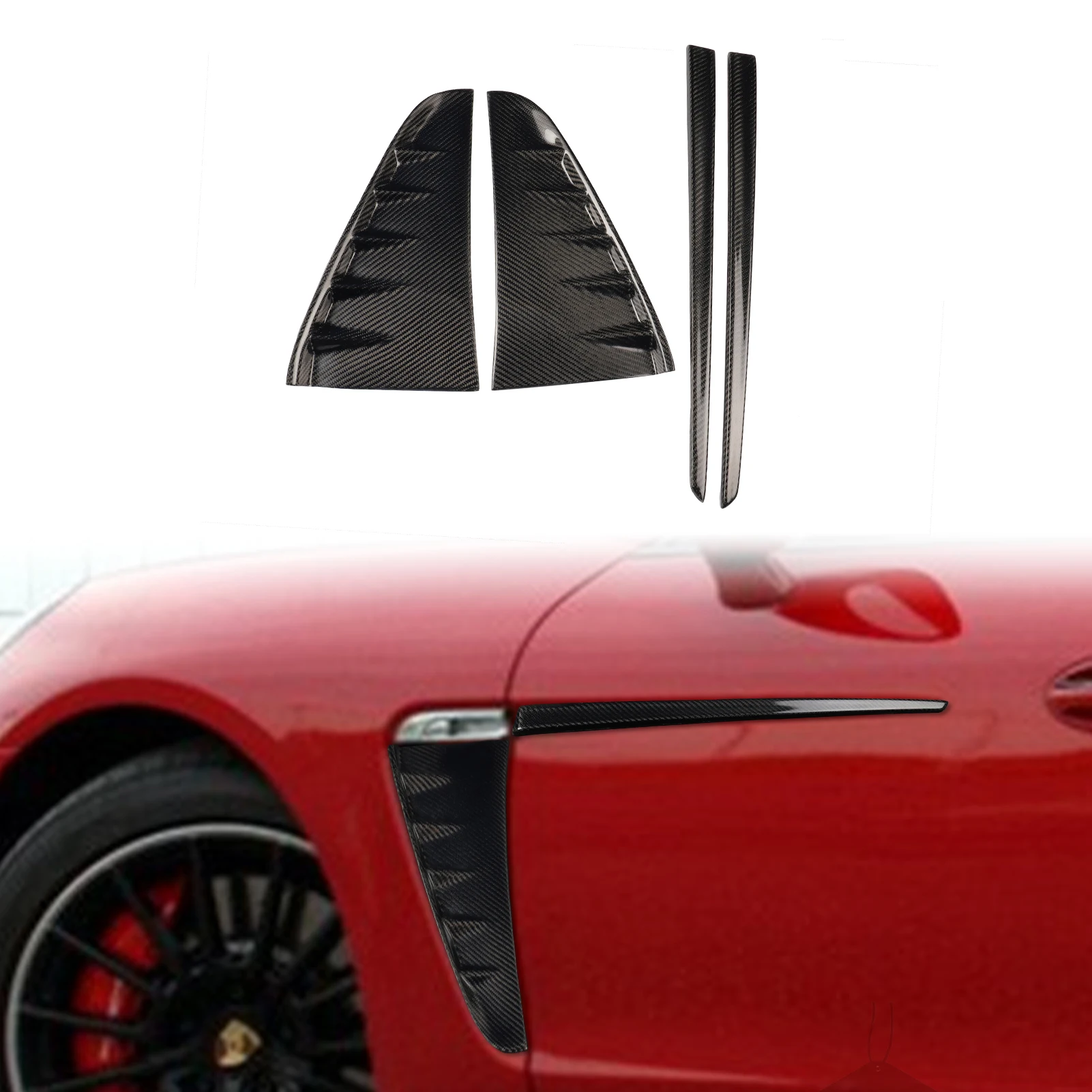 4Pcs Real Carbon Fiber Car Side Fender Vent Cover Trim Fit For Porsche Panamera 970 2010-2016
4Pcs Real Carbon Fiber Car Side Fender Vent Cover Trim Fit For Porsche Panamera 970 2010-2016