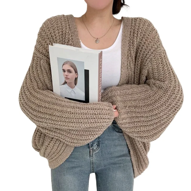 Vintage Lantern Sleeve Women Cardigan Sweater Casual Korean Fall Streetwear Tops Coat Chic Lazy Wind Sweater
Vintage Lantern Sleeve Women Cardigan Sweater Casual Korean Fall Streetwear Tops Coat Chic Lazy Wind Sweater