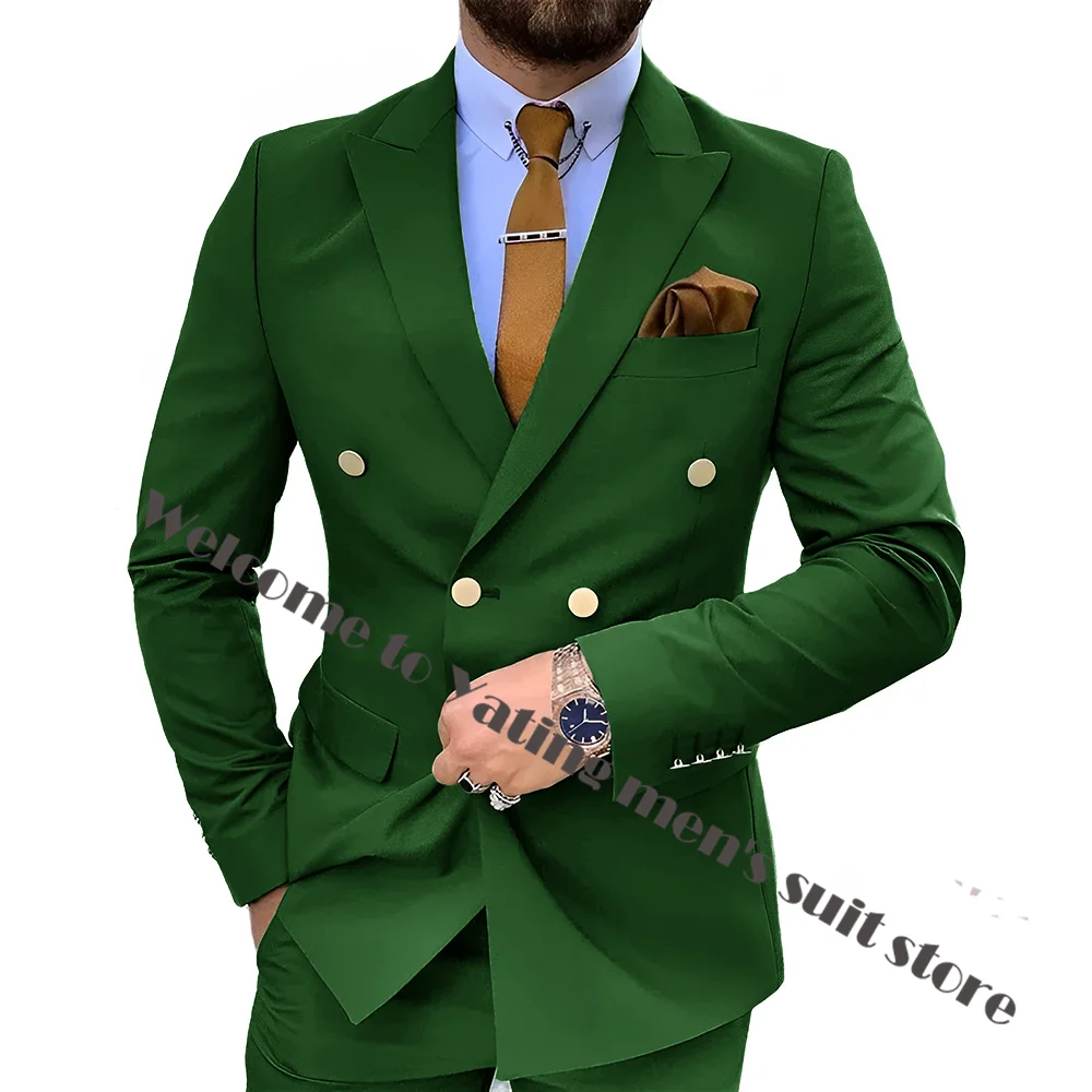 Formal 2 Pieces Men's Suit Slim Fit Double Breasted Blazer Pants Wedding Groomsmen Tuxedo Dinner Party Men Suits
Formal 2 Pieces Men's Suit Slim Fit Double Breasted Blazer Pants Wedding Groomsmen Tuxedo Dinner Party Men Suits