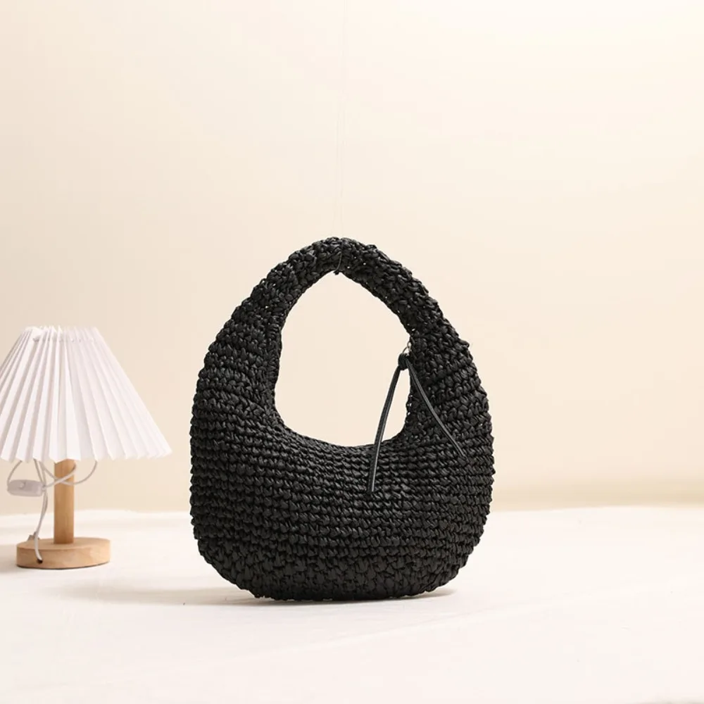 Leisure Large Capacity Straw Bag Grass Wrist Circle Rattan Handbag Fashion Half Moon Summer Beach Bag Beach
Leisure Large Capacity Straw Bag Grass Wrist Circle Rattan Handbag Fashion Half Moon Summer Beach Bag Beach