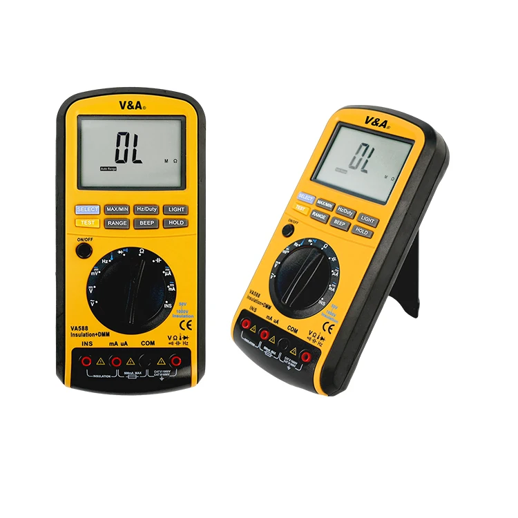 V & a Tools VA588 Megohmmeter Insulation Tester Meter Ohms Resistance 50V 100V 250V 500V 1000V Auto-Ranging TRMS Multimeter
V & a Tools VA588 Megohmmeter Insulation Tester Meter Ohms Resistance 50V 100V 250V 500V 1000V Auto-Ranging TRMS Multimeter