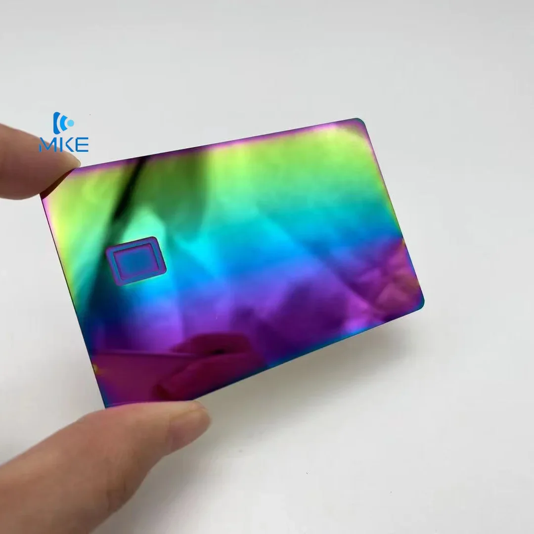 Красочная печать, гравированное радужное зеркало, подарочные металлические карты
Красочная печать, гравированное радужное зеркало, подарочные металлические карты