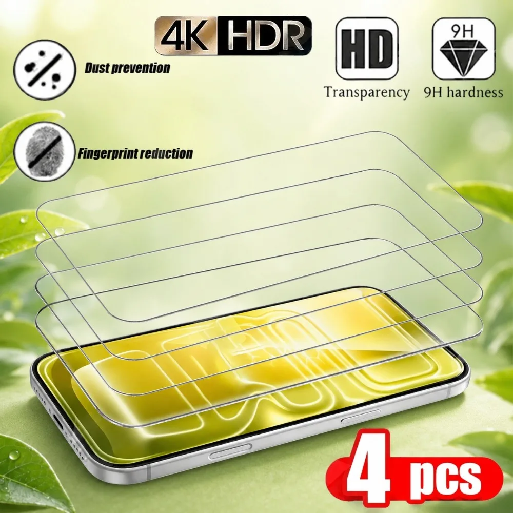 4Pcs Ultra Clear Screen Protector for iPhone 17 16 15 14 Pro Max Air 17e 15 14 Plus 13 12 11 Pro 16e Anti-Scratch Tempered Glass
4Pcs Ultra Clear Screen Protector for iPhone 17 16 15 14 Pro Max Air 17e 15 14 Plus 13 12 11 Pro 16e Anti-Scratch Tempered Glass