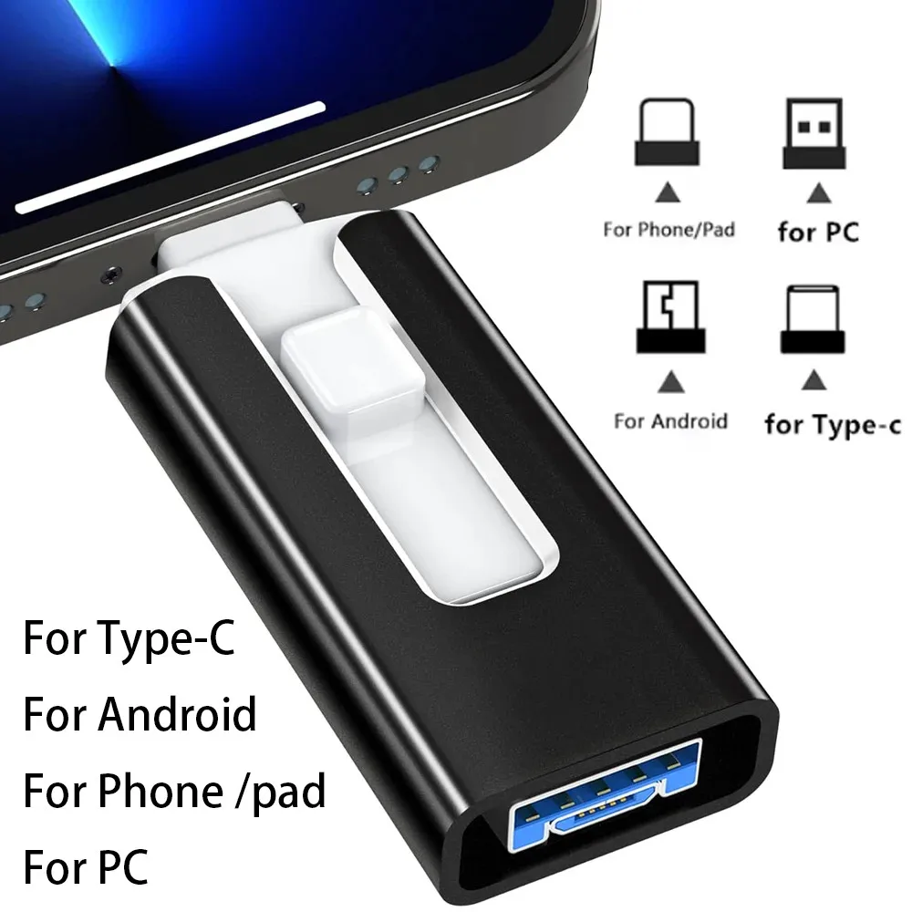 USB-накопитель 4 в 1, 512 ГБ, 1 ТБ, высокоскоростной внешний накопитель, USB-накопитель для телефона, планшета, Android-накопителя
USB-накопитель 4 в 1, 512 ГБ, 1 ТБ, высокоскоростной внешний накопитель, USB-накопитель для телефона, планшета, Android-накопителя